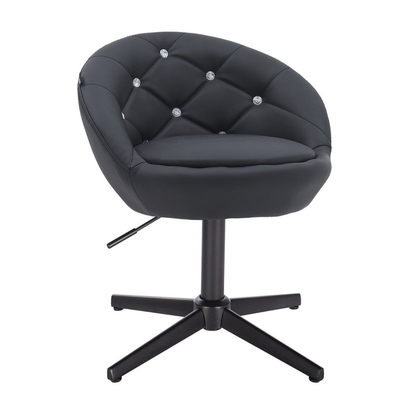 Fotel Hc948Cross Czarny Ekoskóra Czarna Podstawa