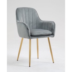 Fotel Hr2022 Stalowy Welur