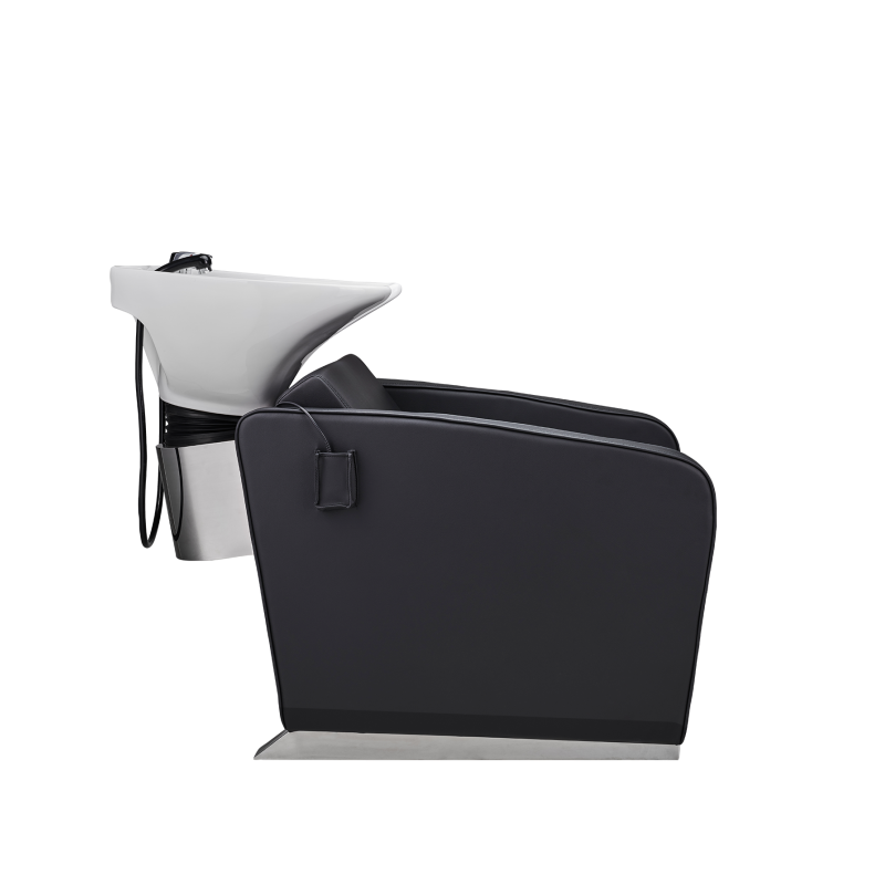 Black shampoo chair electric footrest