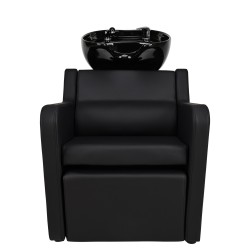 Myjnia fryzjerska PERFECT - czarna, elektryczny podnóżek -Strona główna- 