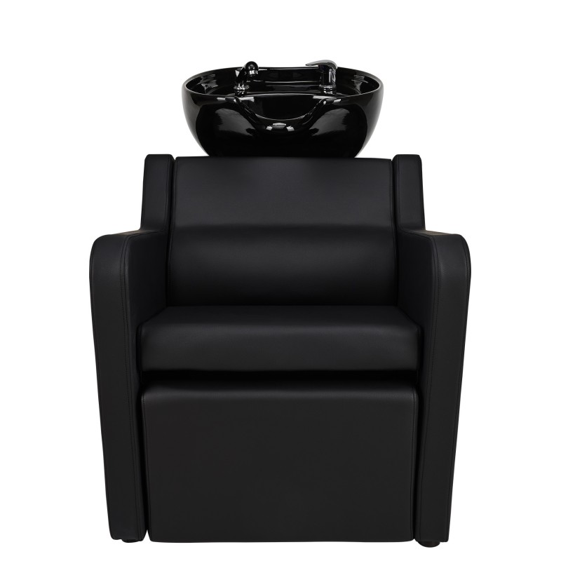 Myjnia fryzjerska PERFECT - czarna, elektryczny podnóżek -Strona główna- 