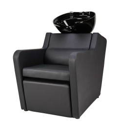 Myjnia fryzjerska PERFECT - czarna, elektryczny podnóżek -Strona główna- 