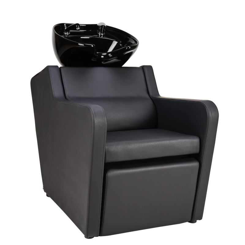 Myjnia fryzjerska PERFECT - czarna, elektryczny podnóżek -Strona główna- 