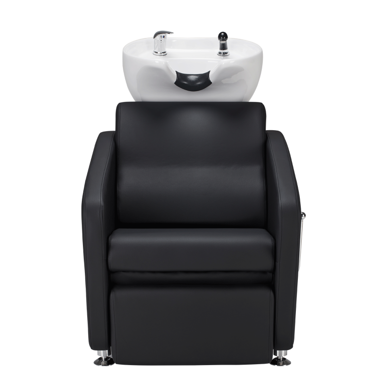 Myjnia fryzjerska KOMFORT MAX - czarna, podnóżek -Strona główna- 