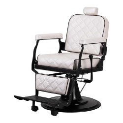 Fotel Barberski Carlos extra Perłowy
