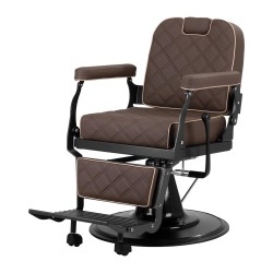 Fotel Barberski Carlos Brązowy
