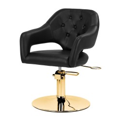 Gabbiano fotel fryzjerski Parma złoto czarny