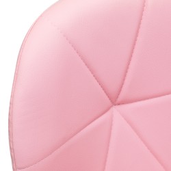 Pink round adjustable salon stool
