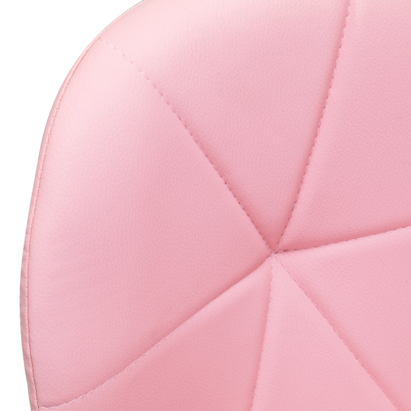 Pink round adjustable salon stool
