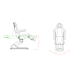 Fotel kosmetyczny Elektryczny TENDER NEO biały obrotowy -Fotele kosmetyczne elektryczne- 