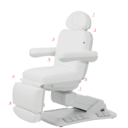 Fotel kosmetyczny Elektryczny TENDER NEO biały obrotowy -Fotele kosmetyczne elektryczne- 