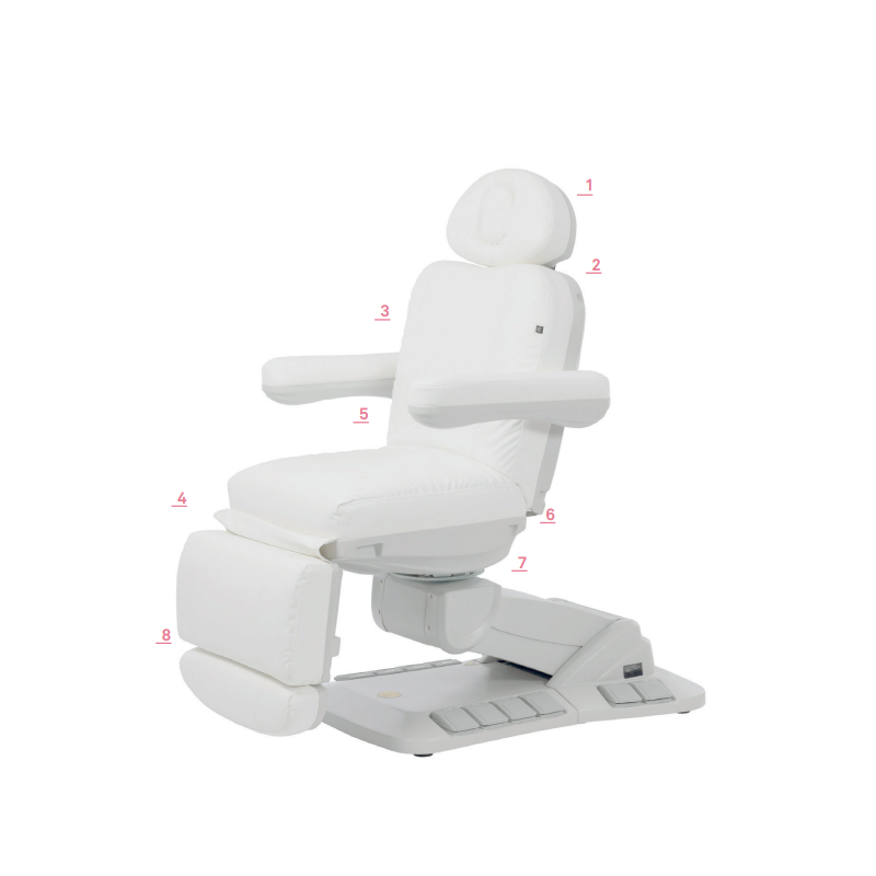 Fotel kosmetyczny Elektryczny TENDER NEO biały obrotowy -Fotele kosmetyczne elektryczne- 