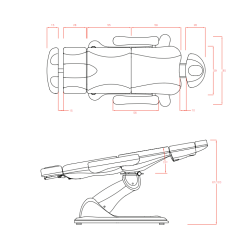 Fotel kosmetyczny Elektryczny TENDER NEO biały obrotowy -Fotele kosmetyczne elektryczne- 