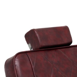 Burgundy leather barber chair