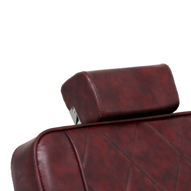 Burgundy leather barber chair