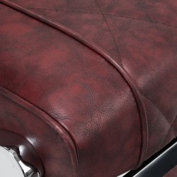 Bordowy fotel barberski Eversun Elite