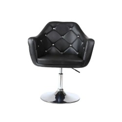Fotel fryzjerski Blink  Czarny z kryształkami -Krzesła kosmetyczne- 