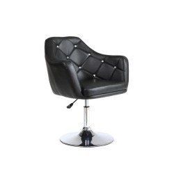 Fotel fryzjerski Blink  Czarny z kryształkami -Krzesła kosmetyczne- 