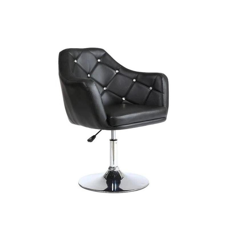 Fotel fryzjerski Blink  Czarny z kryształkami -Krzesła kosmetyczne- 