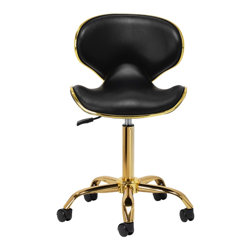 Gold and black cosmetic stool