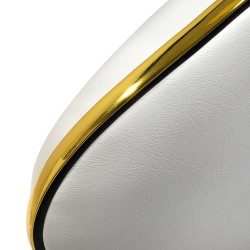 White cosmetic stool gold legs