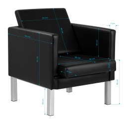 Gabbiano fotel do poczekalni B18011