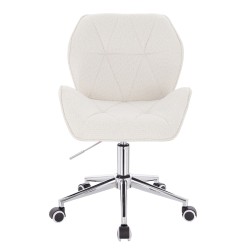 Hoker Hr212K Kremowy Baranek Chromowana Podstawa