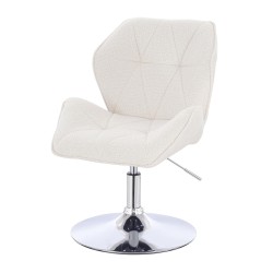 Hoker Hr212N Kremowy Baranek Chromowana Podstawa