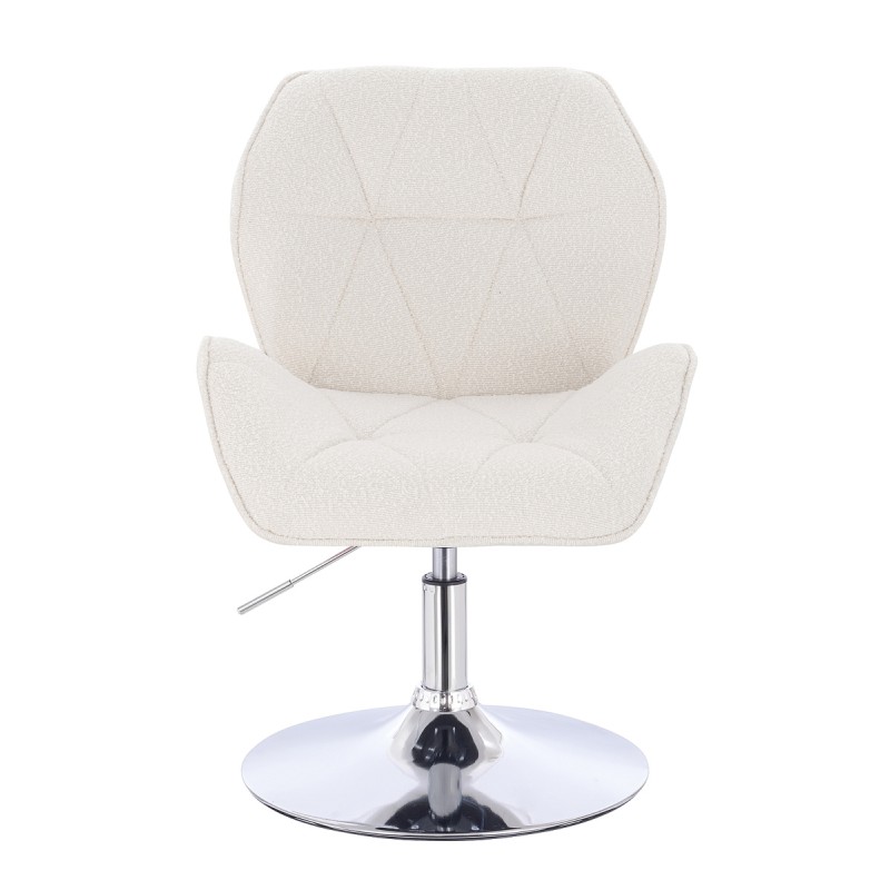 Hoker Hr212N Kremowy Baranek Chromowana Podstawa