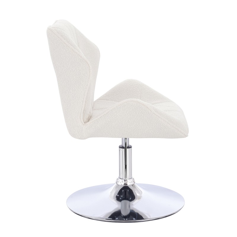 Hoker Hr212N Kremowy Baranek Chromowana Podstawa