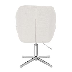 Hoker Hr212Cross Kremowy Baranek Chromowana Podstawa