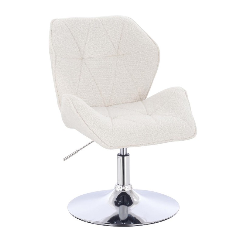 Hoker Hr212N Kremowy Baranek Chromowana Podstawa