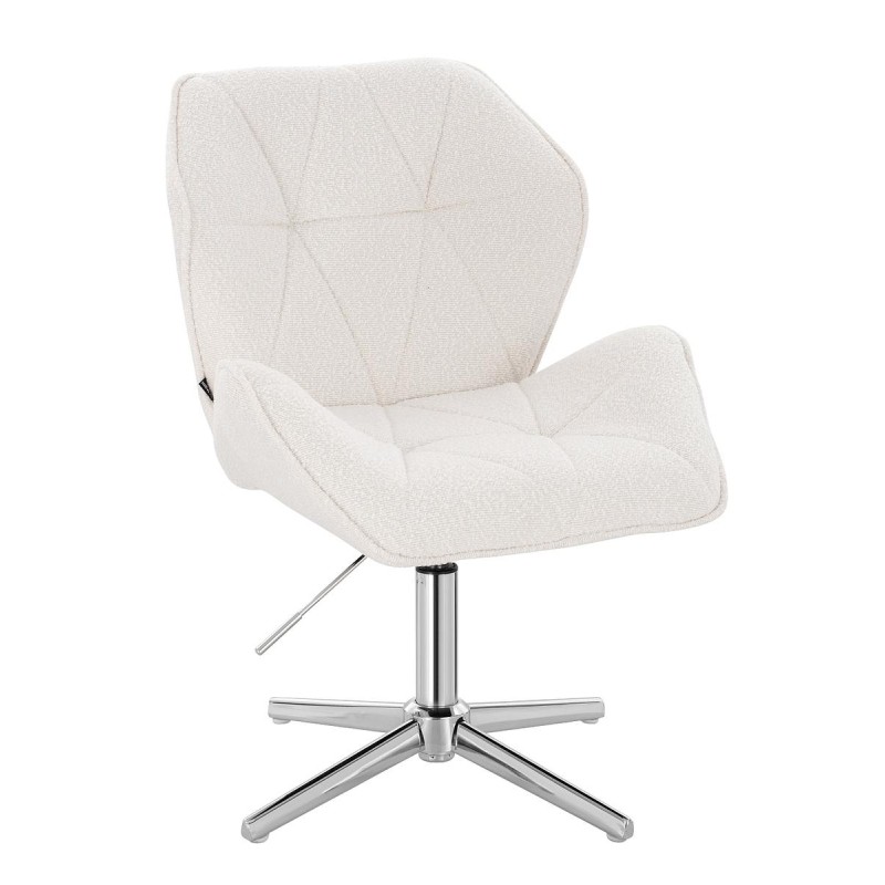 Hoker Hr212Cross Kremowy Baranek Chromowana Podstawa