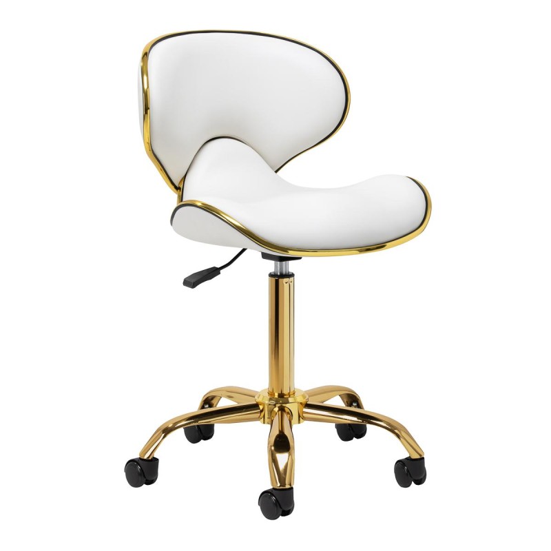 Gold white cosmetic stool