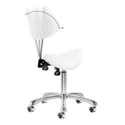 Taboret kosmetyczny 1004 Giovanni biały