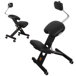 Klękosiad z podparciem ERGO LUX Heban Plus -Strona główna- 