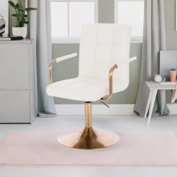 Miracle Np Biały Złota Podstawa -Krzesła kosmetyczne- 