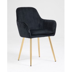 Fotel Hr2022 Czarny Welur