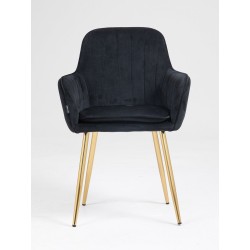 Fotel Hr2022 Czarny Welur