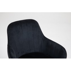 Fotel Hr2022 Czarny Welur