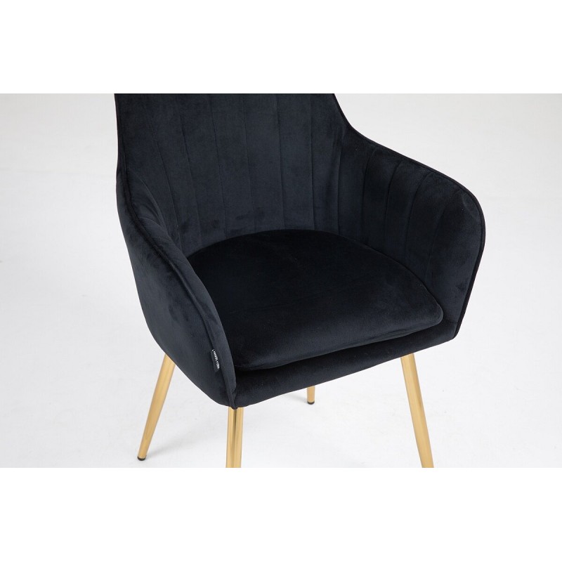 Fotel Hr2022 Czarny Welur