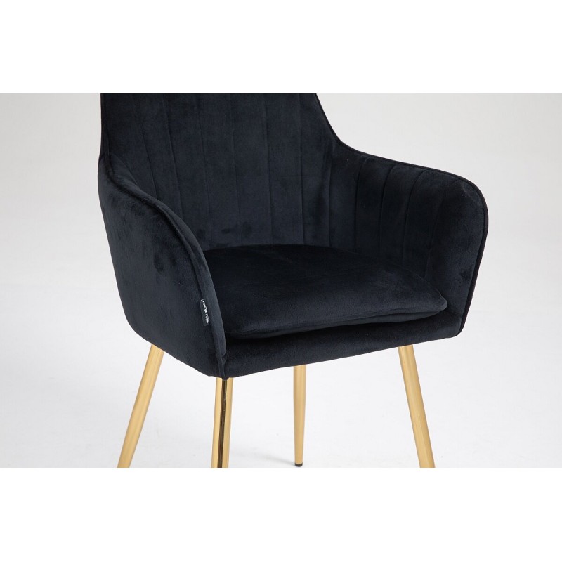 Fotel Hr2022 Czarny Welur