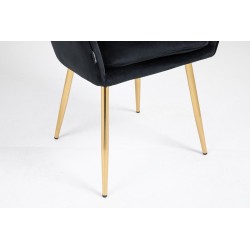 Fotel Hr2022 Czarny Welur