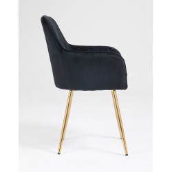 Fotel Hr2022 Czarny Welur