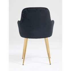 Fotel Hr2022 Czarny Welur