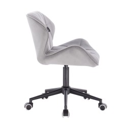 Petyr steel velour salon chair