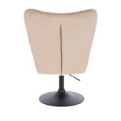 Latte velour cosmetic chair black