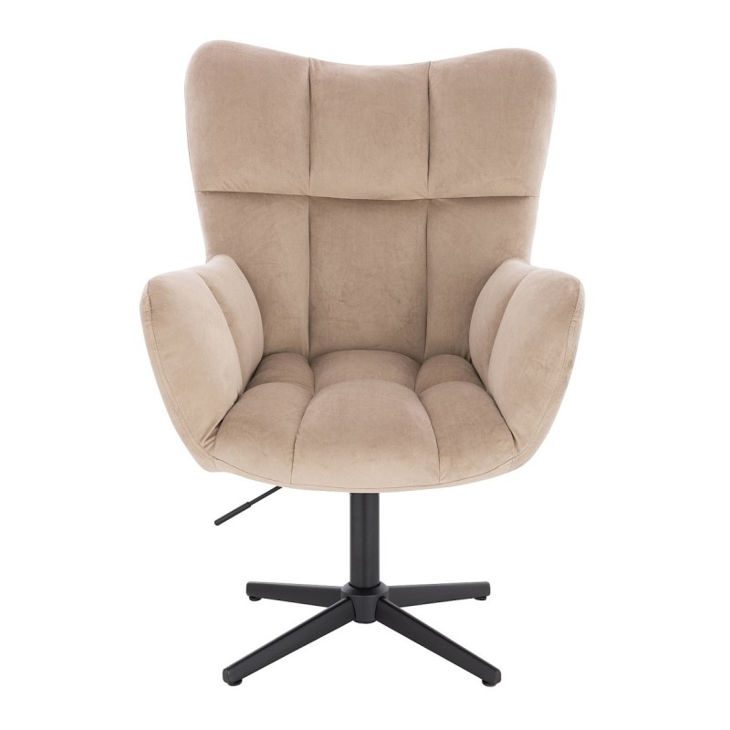 Fotel Hr650Cross Latte Welur Czarna Podstawa