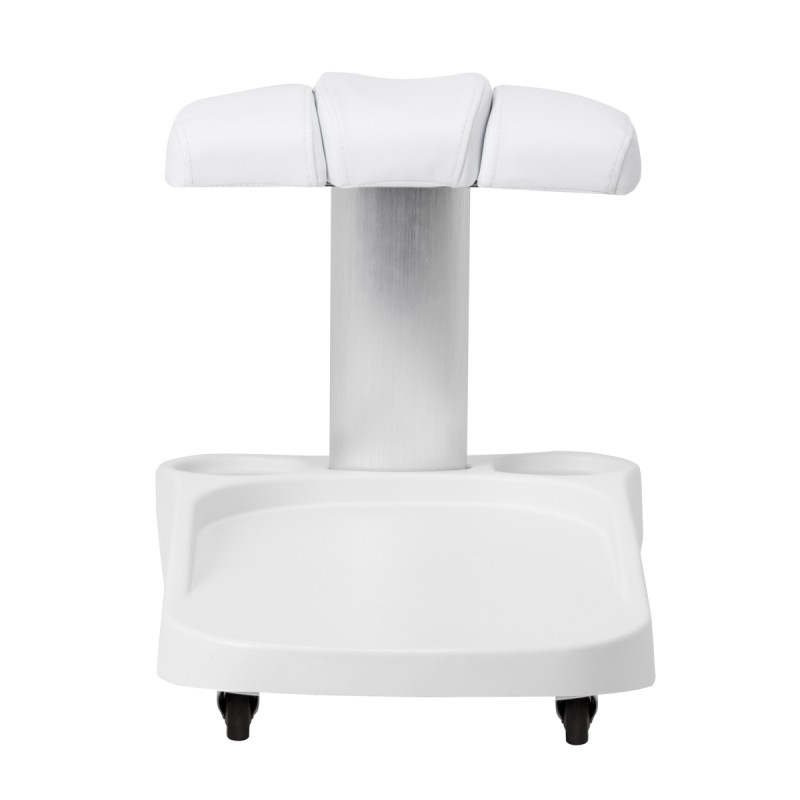 Biała ławka prysznicowa Zaffiro do pedicure