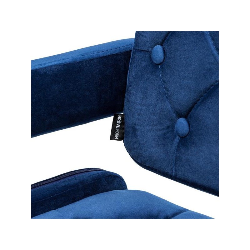 Dark sea velour cosmetic stool